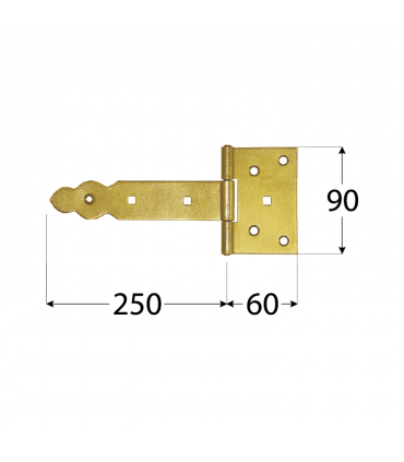 ZBO 250 Zawias 250x60x90x2,5