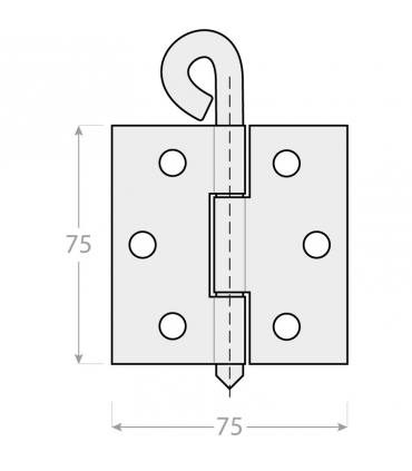 ZMS 75/75 Zawias 75x75