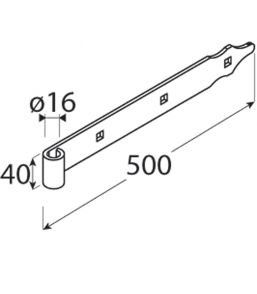 ZP 500/16 Zawias C 500x40x5,0