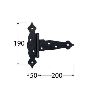 ZTO 200 Zawias C 200x50x190x2,5