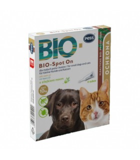 Bio-spot on 4x1g z olej.neem d/kotów i m.psów
