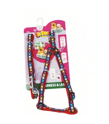 Kpl. szelki+smycz 1,0cm/1,0x120cm/kwadrat