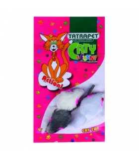 Mysz szt.futro x3szt +grzechotka zab.d/kota