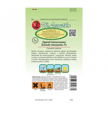LWZ OGÓREK ŚREMSKI F1 3g zapr. /6/