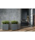 Kwietnik KARO 400x400x400 beton recycled - czarny
