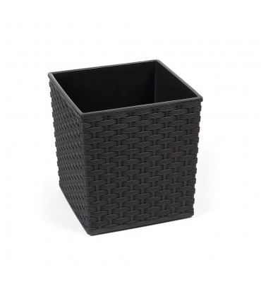 DONICZKA JUKA 400x400 rattan recycled - czarny