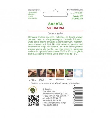 LW - SAŁATA MASŁ. MICHALINA 1g /1/