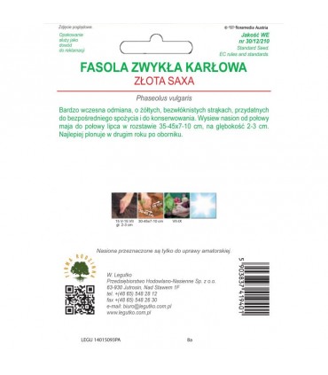 LW - FASOLA KARŁOWA ZŁOTA SAXA 40G /3/