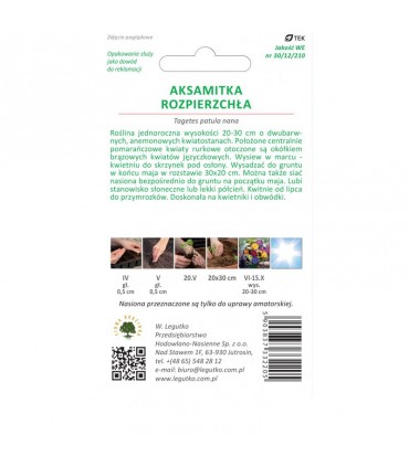 L - AKSAMITKA ROZP. PEŁNA ŻÓŁTA 1g /1/