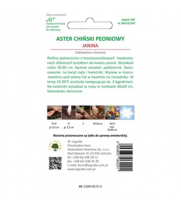 L - ASTER CHIŃSKI PEONIOWY JANINA 0,5G /1/