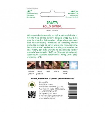 LW - SAŁATA LIŚCIOWA LOLLO BIONDA 1G /1/