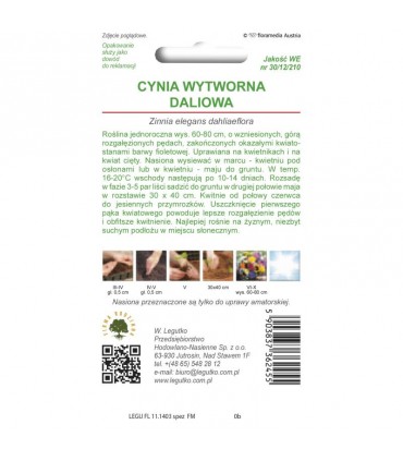 L - CYNIA DALIOWA FIOLETOWA VIOLET QUEEN 1g /1/
