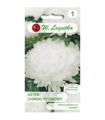 L - ASTER CHIŃSKI PEONIOWY BIAŁY 1g /1/