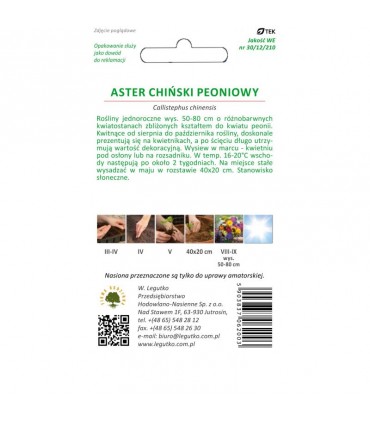 L - ASTER CHIŃSKI PEONIOWY MIX 1,25g /1/