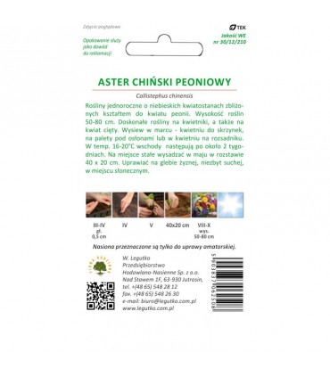 L - ASTER CHIŃSKI PEONIOWY NIEBIESKI 1g /1/