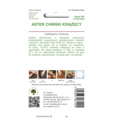 L - ASTER CHIŃSKI KSIĄŻĘCY CZERWONY 1g /1/