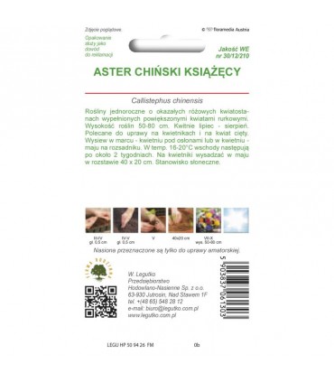 L - ASTER CHIŃSKI KSIĄŻĘCY RÓŻOWY 1g /1/