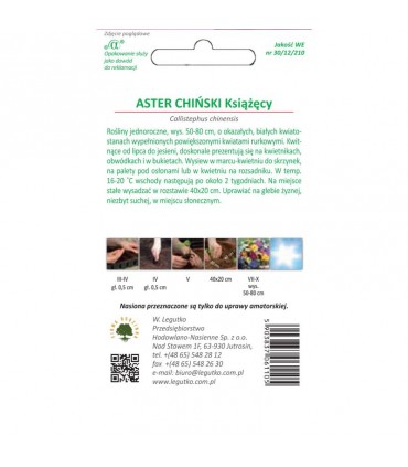 L - ASTER CHIŃSKI KSIĄŻĘCY BIAŁY 1g /1/