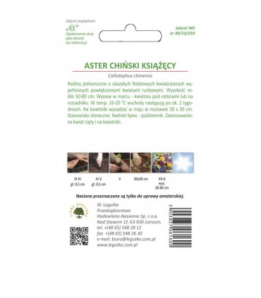 L - ASTER CHIŃSKI KSIĄŻĘCY FIOLETOWY 1g /1/