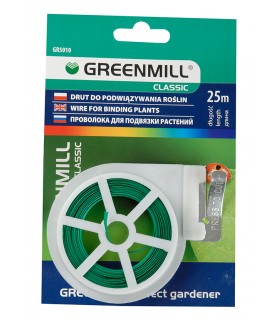 DRUT OGRODOWY PŁASKI, POWLEKANY DŁ. 25m