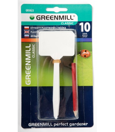 ETYKIETY PLASTIKOWE + OŁÓWEK 13cm x 10szt