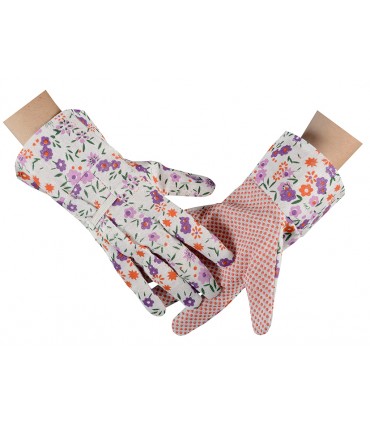 RĘKAWICE MATERIAŁOWE, NAKRAPIANE PVC ROZ. M