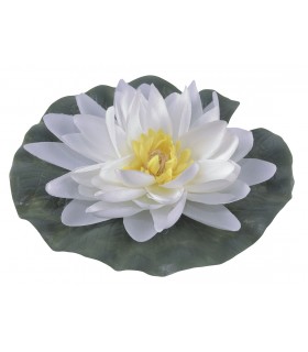 LILIA WODNA JEDWAB BIAŁA 15cm